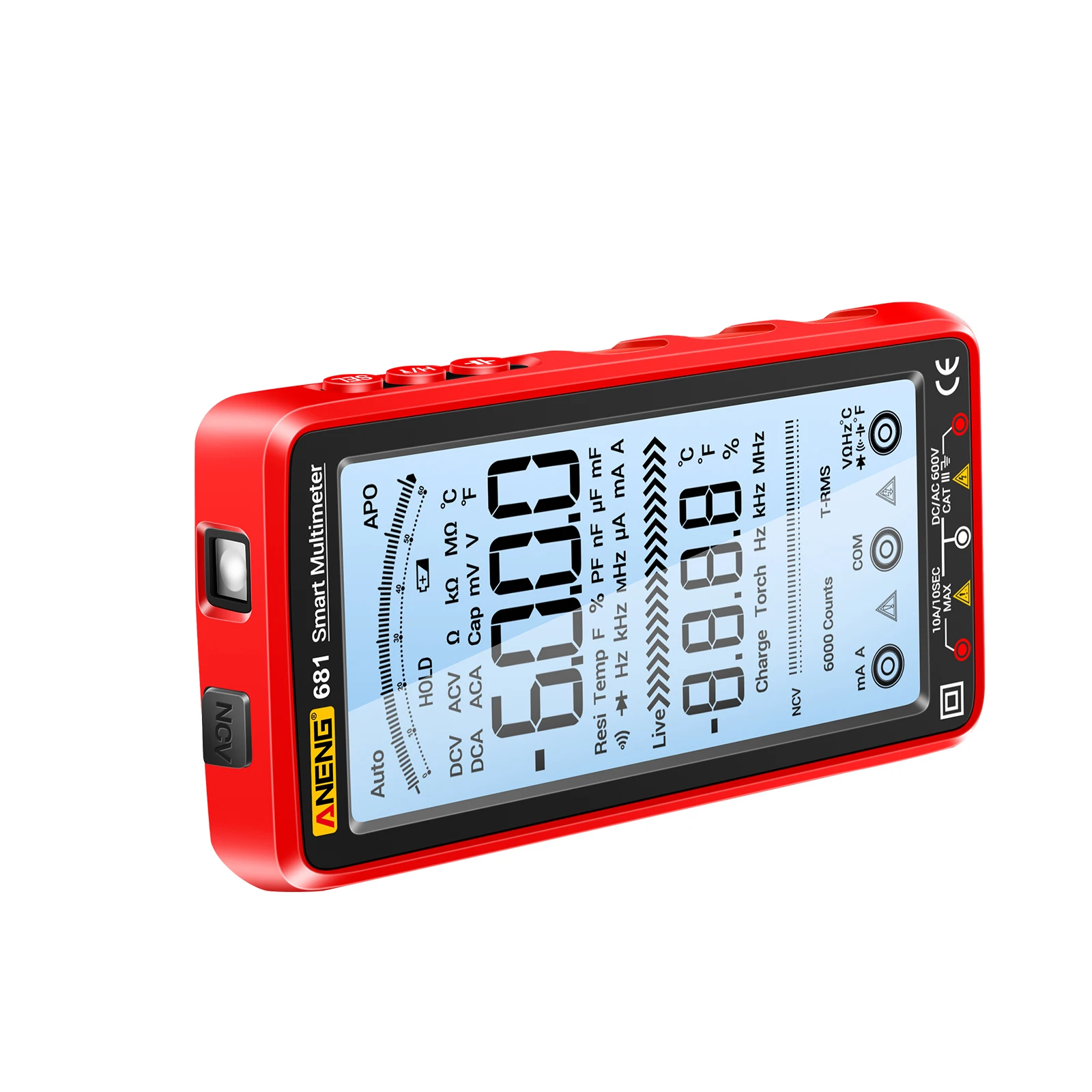 ANENG Ʈ ȭ   6000 īƮ Ƽ, NCV ׽, Ʈ  , 5 ġ  LCD, 681/682/683