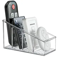 1Pcs Remote Control Holder Clear Plastic Caddy Remote Organizer for Table Small TV  Remote control Holder Storage 1