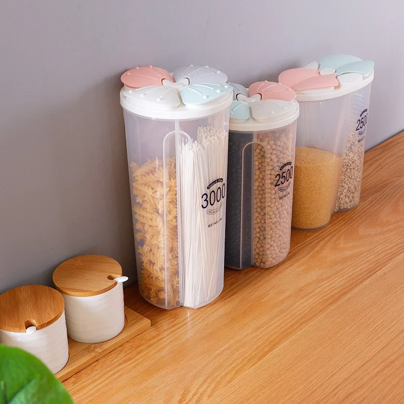 Grain Miscellaneous Grain Storage Tank Plastic Partition Storage Tank Kitchen Household Food Sealed Multifunctional 1pc kitchen storage box rice storage box food storage pots food storage container food storage can food storage box storage box