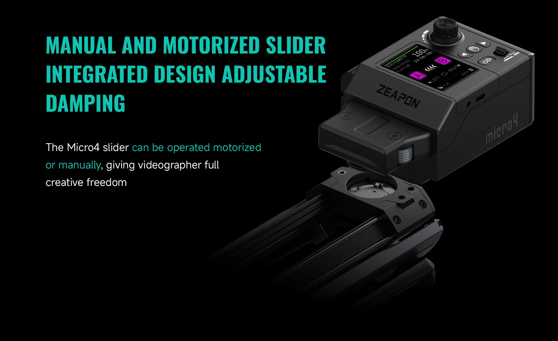 ZEAPON Micro 4 E500 E700 E1000 Multi-axis Motorized Slider for DSLR Camera Video