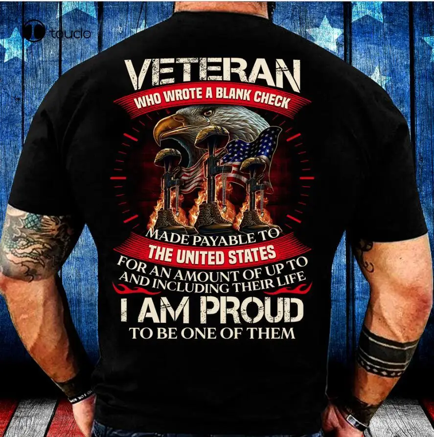 

New Veteran T-Shirt Backside Memorial Day Eagle Soldier Army Mens Gift Shirt Cotton T Shirt Fashion Tshirt Summer Women Shirts