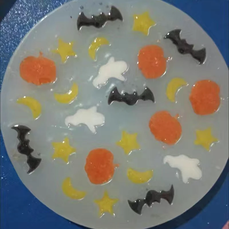 7*7cm Halloween Silicone Mould Clear 3D Nail Stamping Stencils UV Gel Polish Manicure Mould Craft Jewelry Decora Making Molds&*& 6