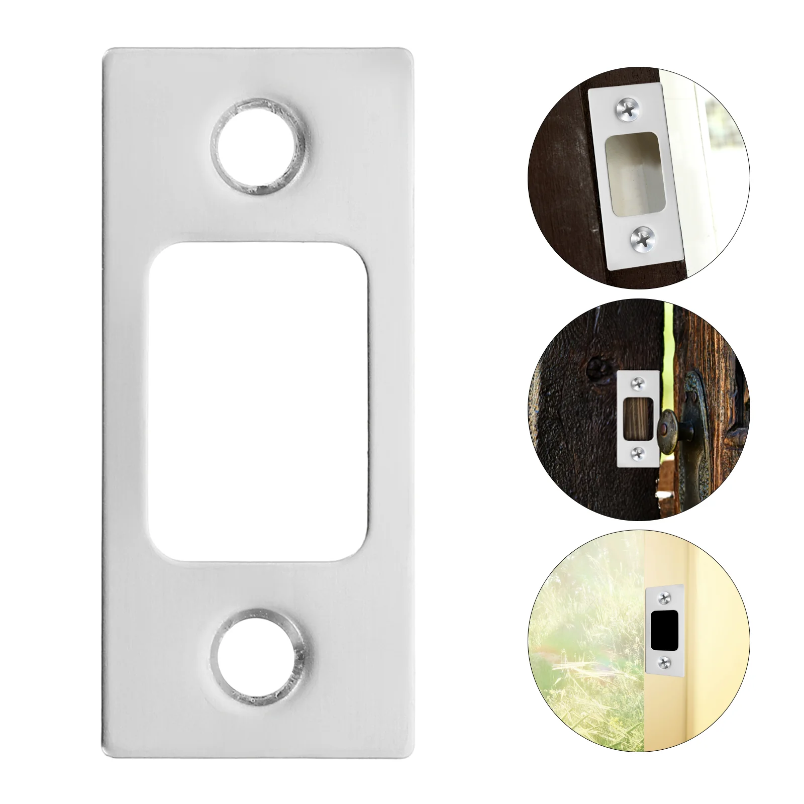 Door Knob Plate Strike Hangers Garage Reinforcement Deadbolt Cover Hole Filler Striker Plates Locks Front