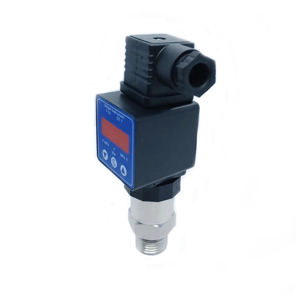 Oil Water Gas Pressure Transmitter with LED Display M20*1.5 12-36V 4-20mA 0-600bar Optional Stainless Steel Transducer Sensor