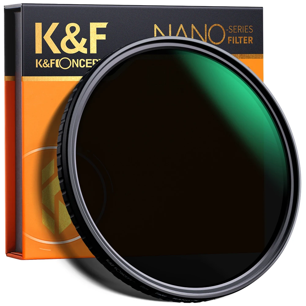 

K&F Concept 52/58/62/67/72/77/82mm Fader ND Filter Coated Neutral Density Variable Filter ND2-ND32 for Camera Lens NO "X" Spot