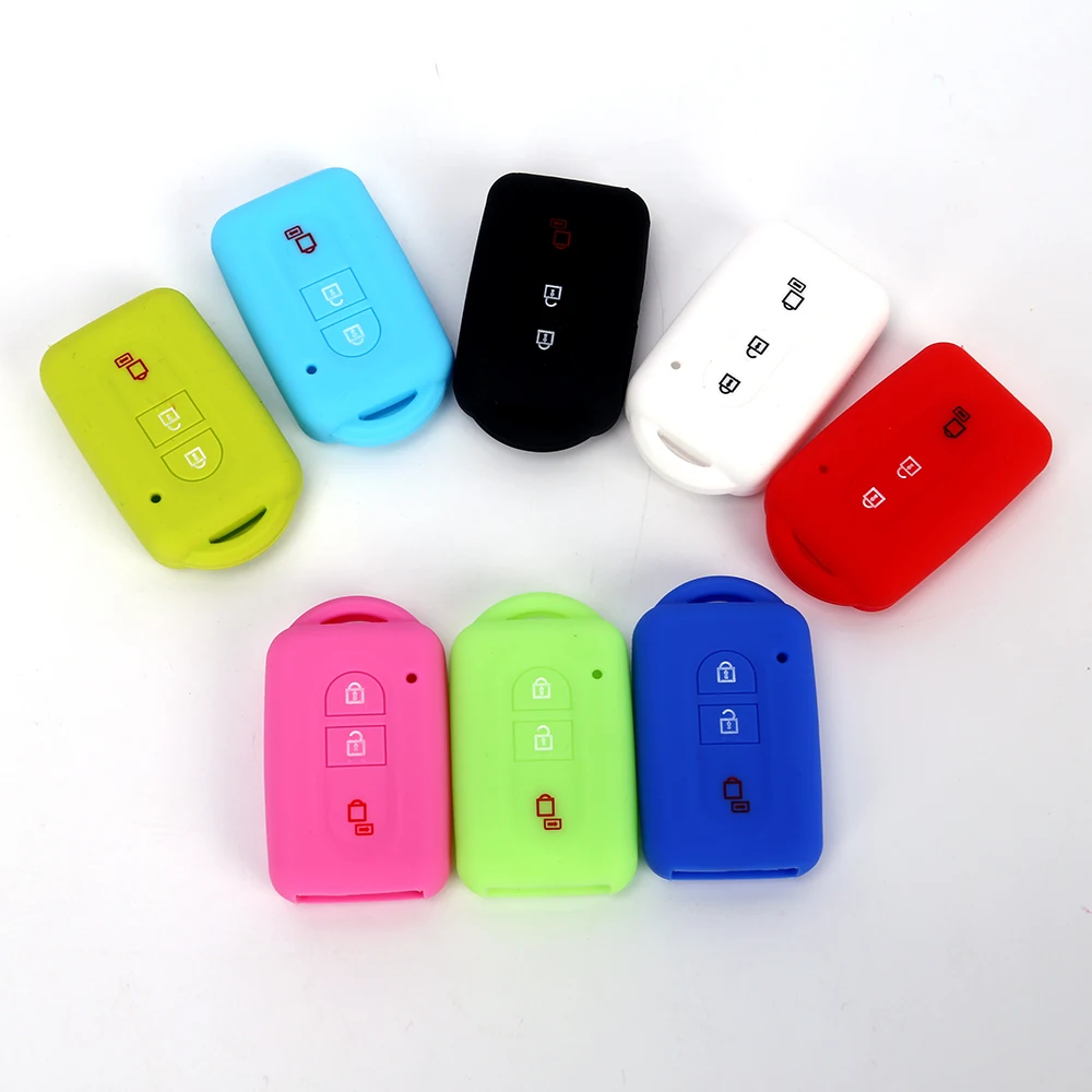 Key Case Cover For Nissan Qashqai Micra Juke X-Trail Navara Note Tiida Keyless Fob 2 Button Silicone