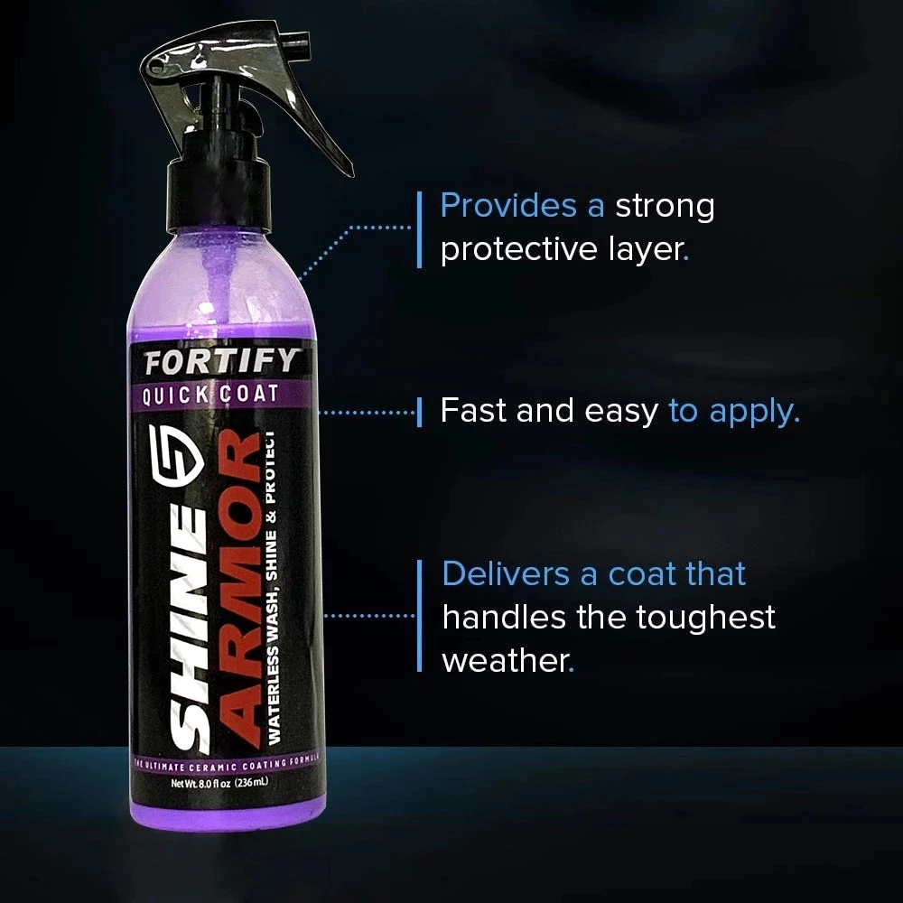 9H Spray Protect Car Wax Ceramic Coating for Cars and Car Polish Sealant-Easy to Use Hydrophobic Spray Detailer SHINE ARMOR