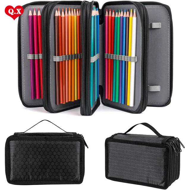 Portable double-layer canvas pencil case Boys zipper pencil bag School  stationery storage bag Student pen case Oxford cloth bag - AliExpress