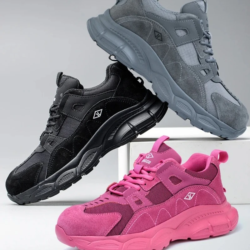 Chaussures de sécurité de travail légères pour femmes et hommes, baskets de protection respirantes à bout en acier, bottes de sécurité indestructibles, 2025 – Image 5