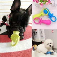 

Small Pet Rubber Pacifiers Random Color Small Pet Chew Toy Soft Training Dog Toys Molar Tooth Cleaning Toy for Puppy Dog