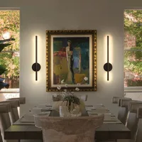 แม่เหล็กชาร์จ 50 โคมไฟติดผนังสีดําทองสําหรับห้องนั่งเล่นห้องนอนห้องโถงศึกษาบันได Cloakroom LED สายไฟฟรี 3