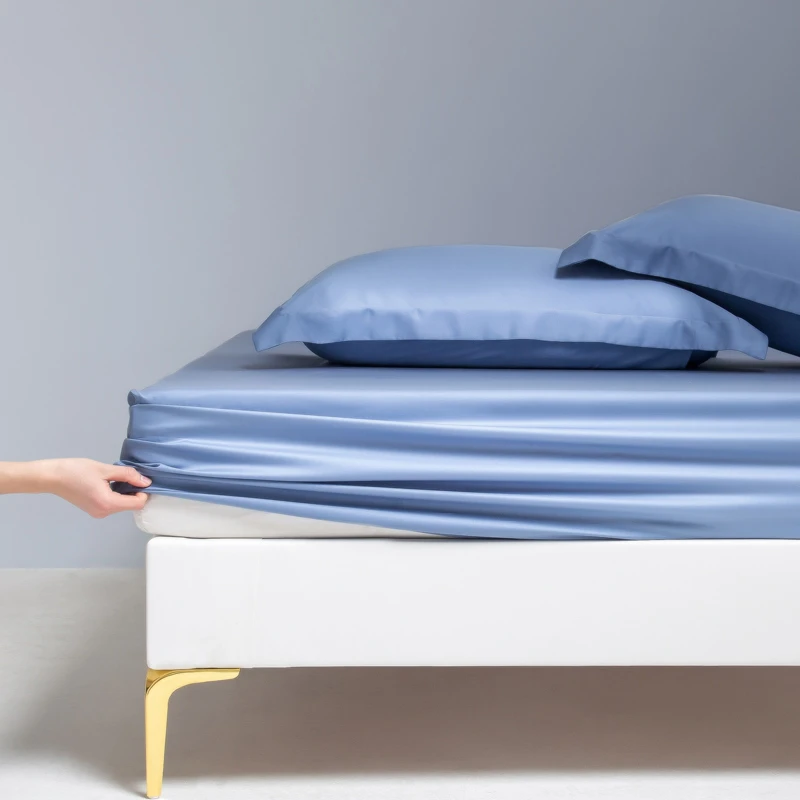 Silky Fitted bed sheet Lyocell fiber Soft elastic band sheets mattress