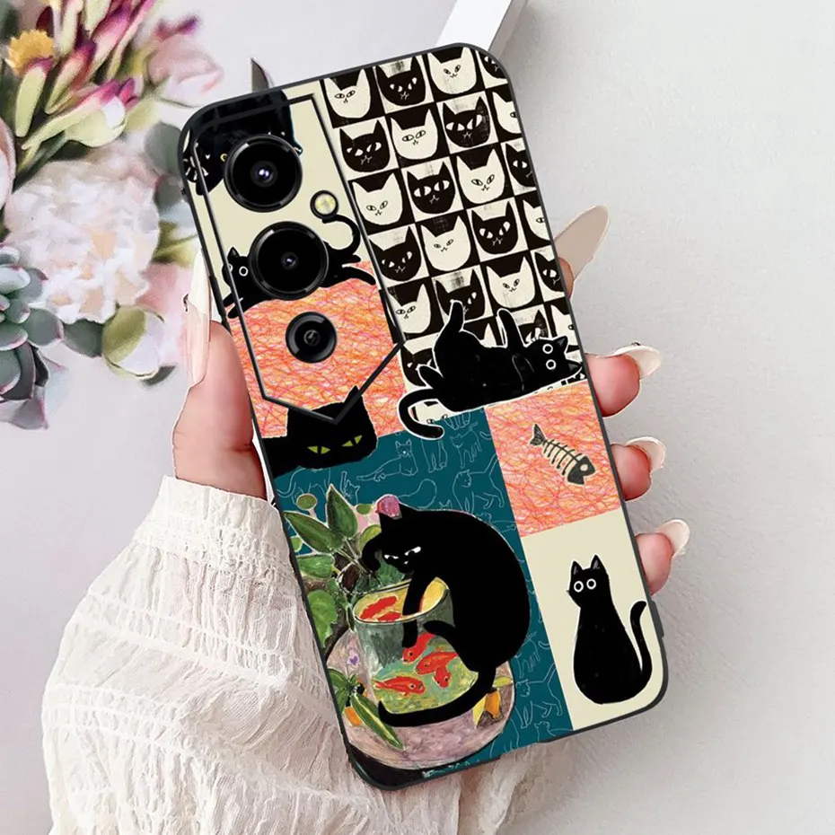 Sleek Black Silicone Soft Phone Case with Enhanced Bumpers