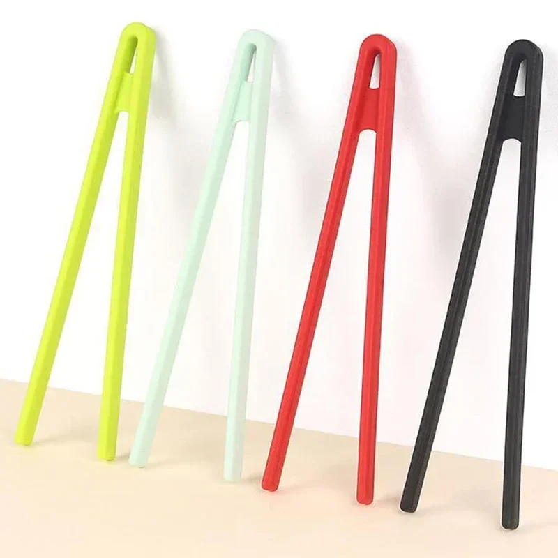 Silicone Food Pan Clips Kitchens Accessories Kitchen Clip Non-slip Cooking Tongs BBQ Salad Tools Gadgets Dining Bar Home Garden