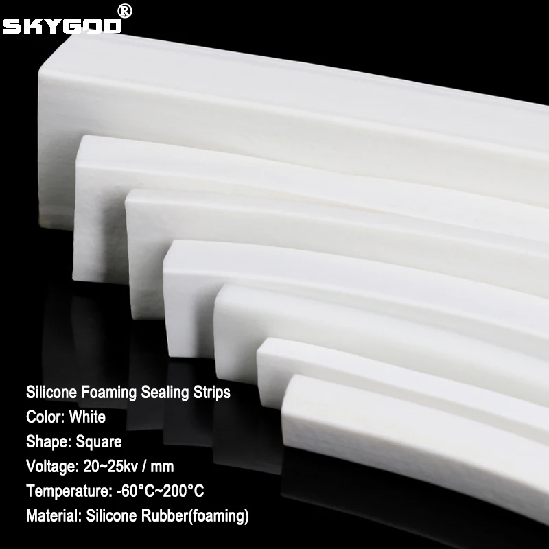 Silicone Foaming Sealing Strip 1~20m for Doors Windows door seal strip
