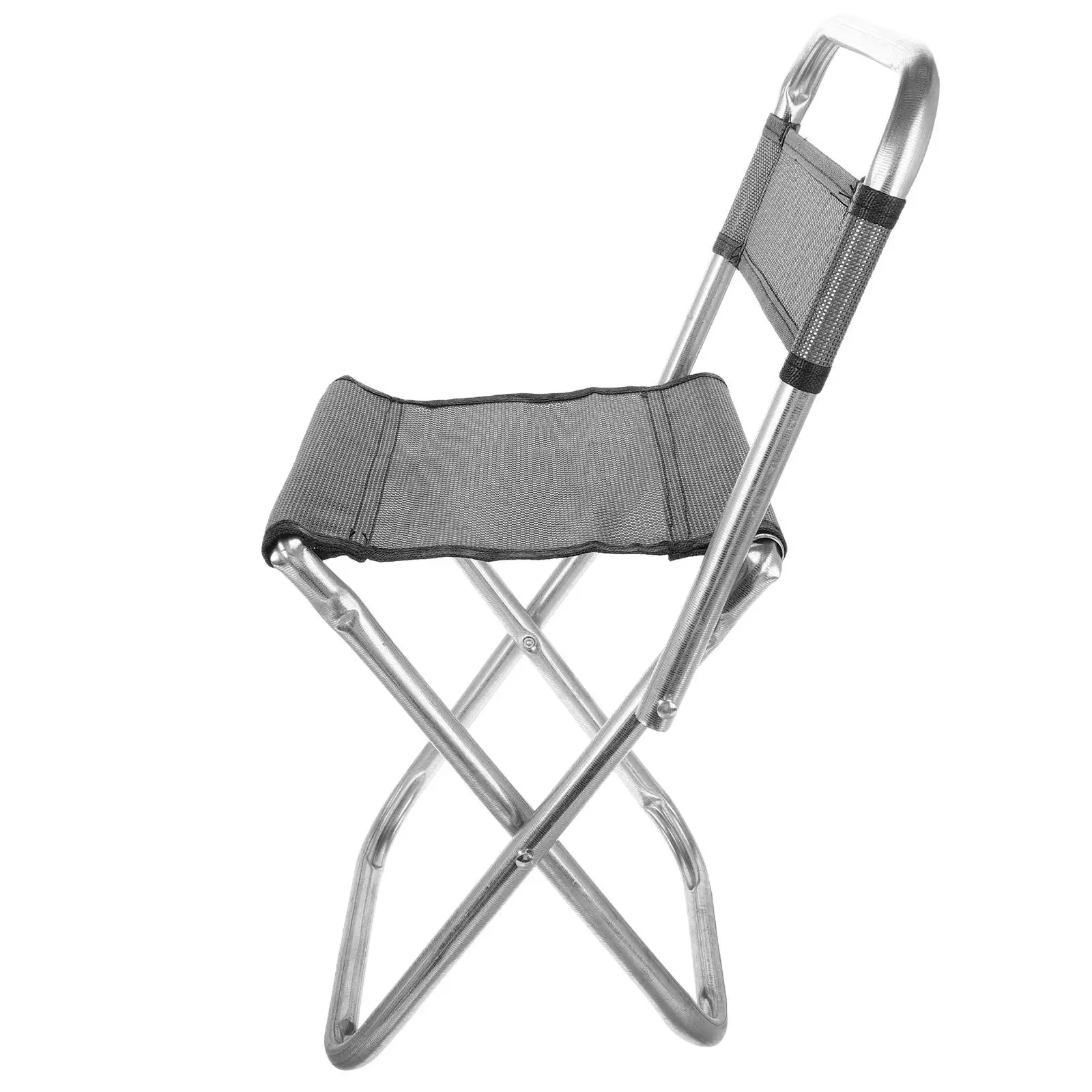 Portable Folding Chair Fishing Stool Compact Camping Seat Lightweight Outdoor Chairs Travel Sturdy Mesh Cloth MetalBracket