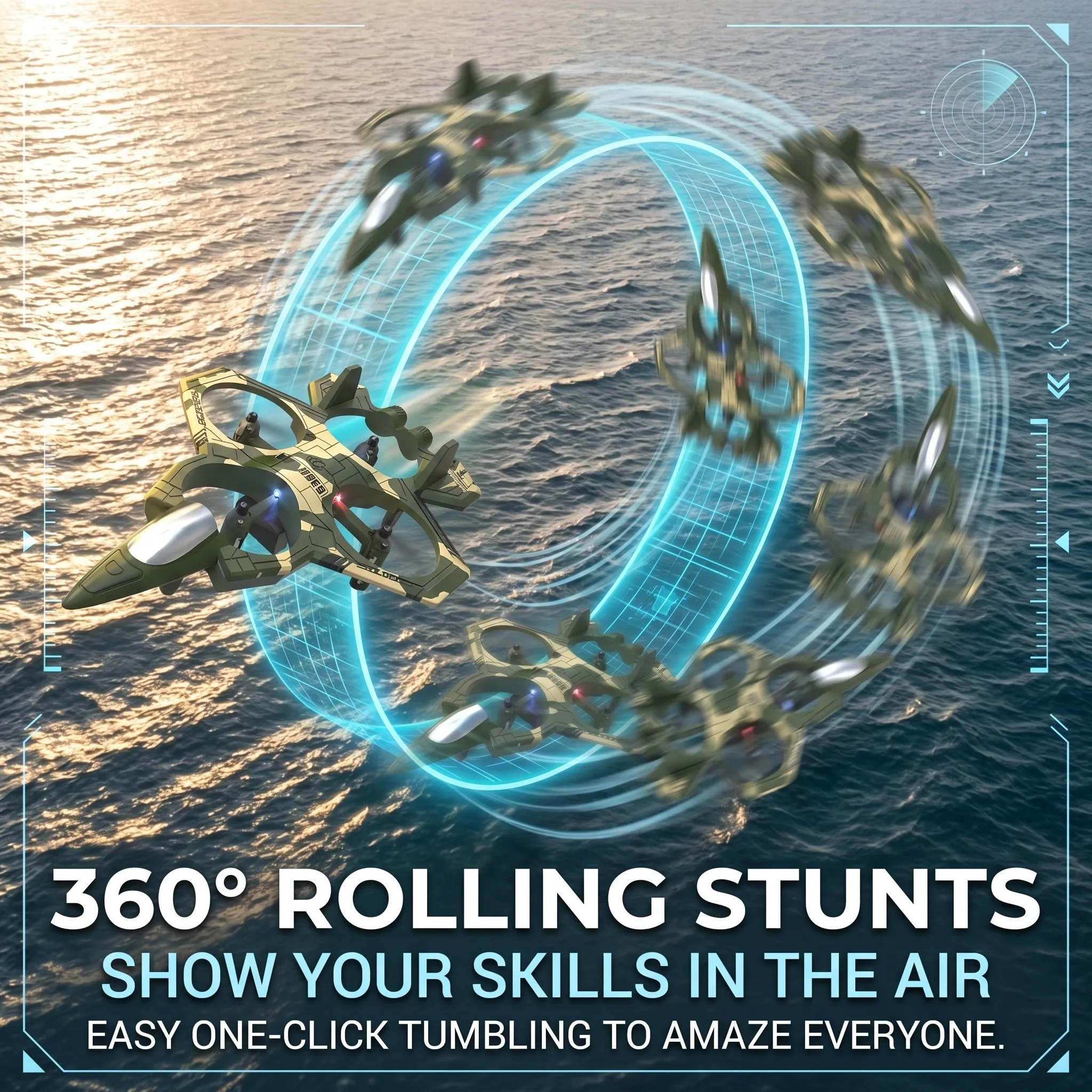 Enfant lançant l'avion de combat télécommandé K500 MAX RC 2.4G dans le ciel, jouet volant pour enfants
