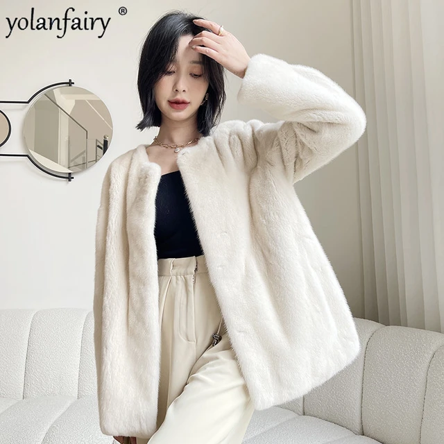 White Mink Fur Coat Women Long Light Luxury Temperament Thick Warmth Faux Mink  Fur Jackets 2022 Winter New Korean Chic Clothing - Fur & Faux Fur -  AliExpress