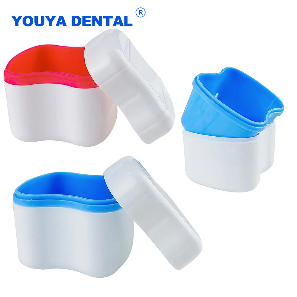 

Denture Brace Container Tray Box Bathroom Orthodontic Case Mouthguard Cleaning Retainer False Tooth Holder Storage Organizer