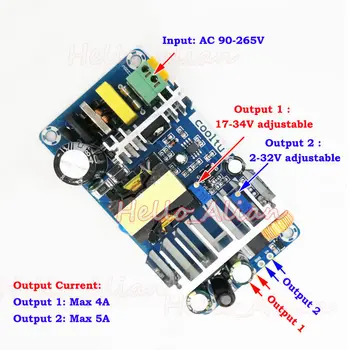 Scheda di alimentazione del modulo di alimentazione switching a doppia uscita Convertitore AC-DC isolato da 110 V 220 V 230 V a 5 V 12 V 24 V