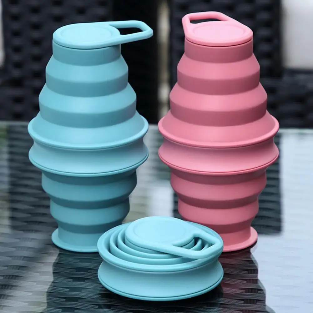 500ML Collapsible Water Bottle Food Grade BPA Free Leak Resistant Portable Travel Hiking Sports Water Kettle