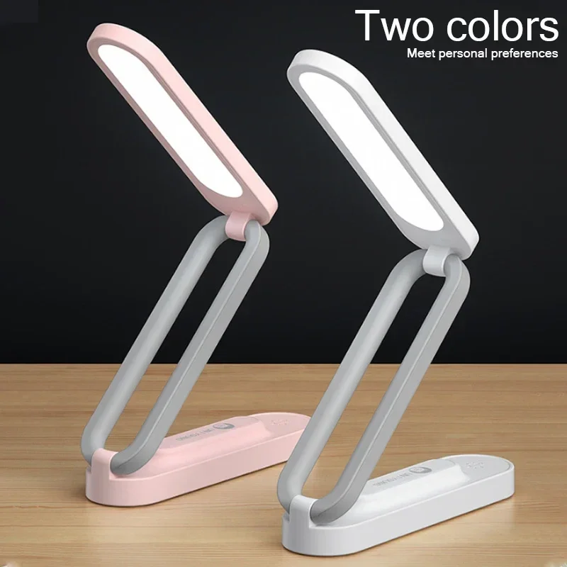 Eye Protection LED Folding Desk Lamp 3-Level Dimming Lighting Table Lamps Reading Bedside Living Bedroom Charging Night Light 3