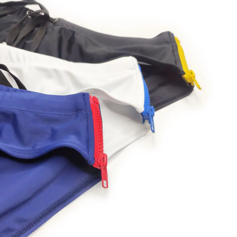 Can Open Zipper Men's Swimwear Sexy Swim Briefs Bikini Swimsuits Beach Shorts Bathing Suit Underwear Surfing Swimming Trunks