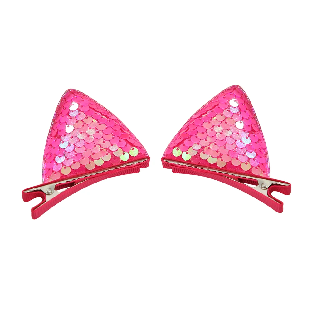 2 Stück glitzernde Katzenohren-Haarspangen für Mädchen, Pailletten-Haarspangen mit Katzenmotiv, Kleinkinder, Tierhaar-Haarspangen, Kinderkostüm, Party-Zubehör – Detail 22