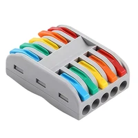 PCT Mini Fast Wiring Cable Connectors 5 in 5 Out 2-Position Push-in Universal Compact Splitter Electrical Home Terminal Block 5