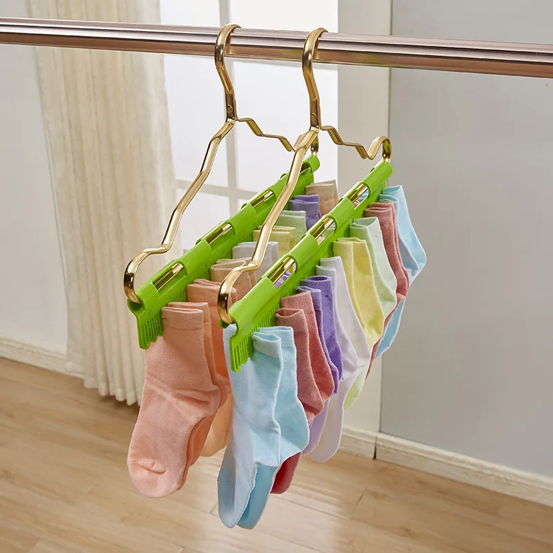 Description Picture 5 of itemMultiple Purpose Non-slip Clothes Hanger Sock Underwear Bra Towel Hanger Clip Peg Household Plastic Windproof Drying Rack 2PCS