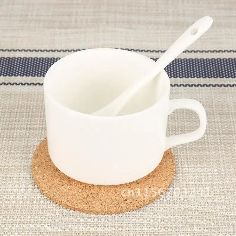 Description Picture 3 of item3/5 pcs Round Natural Wooden Coaster Tea Coffee Mug Drinks Holder Slip Slice Cup Mat for DIY Tableware Decor Durable Pad