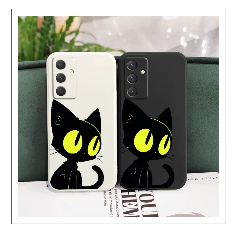 Fluoreszierende Katze Handyhülle für Samsung Galaxy A17 A07 A56 A36 A26 A16 A06 A55 A35 A25 A15 A05 A54 A34 A24 A14 A04 Silikonhülle – Detail 6