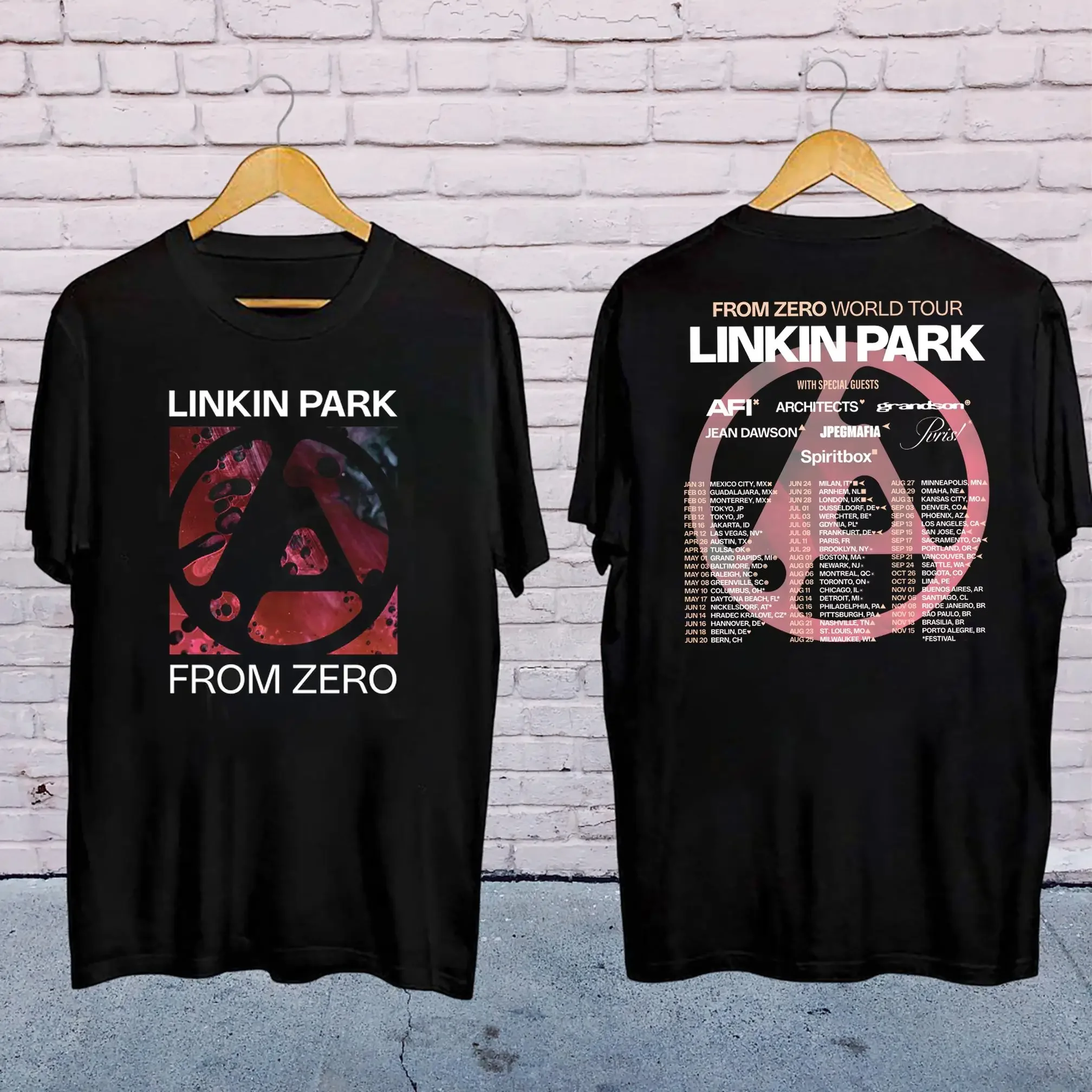 Fashion Official Men's Linkin-Park From Zero World Tour T-Shirt Unisex Harajuku O-Neck Short Sleeve Pop Music Shirt Fan Gift 3