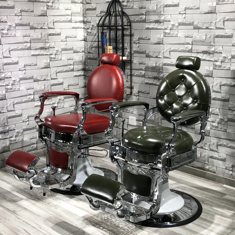 Retro Luxury Barber Chairs Barbershop Hair Stylist Spa Hairdressing Barber Chair Handrail Recliner Chaise Salon Furniture QF50BC luxury barber barber chairs beauty stool barbershop hairdressing barber chairs recliner headrest chaise lounges furniture qf50bc