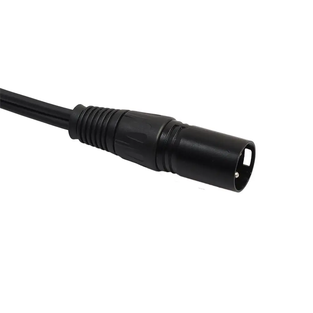 XLR Y-Splitter Cable, 3Pin Male Plug To Dual 2 Female Microphone Cable 1ft