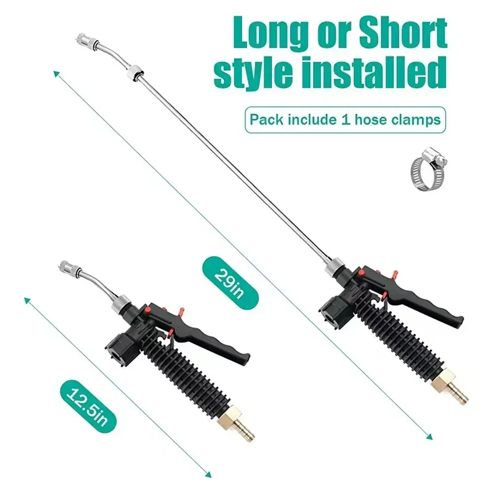 29in Adjustable Nozzle With Hose Quick Connector Backpack Sprayer Rod Weeds Spraying Plants Brass Barb Sprayer Wands