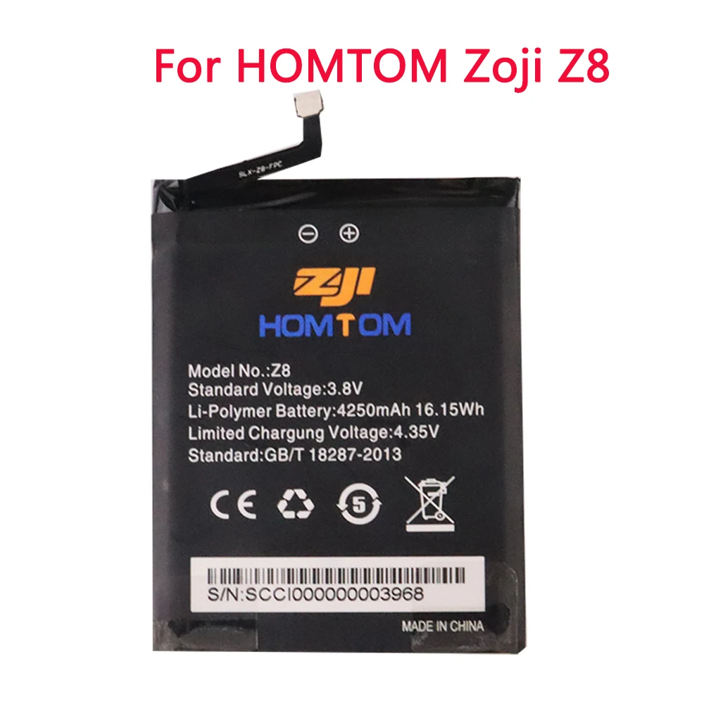 

Новый 100% оригинальный аккумулятор ZOJI Z8 для смартфона HOMTOM zoji Z8, сменный аккумулятор 4250 мАч