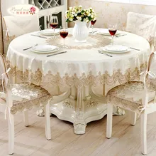 Nappe de Table ronde en dentelle Rose, décoration moderne, de haute qualité 
