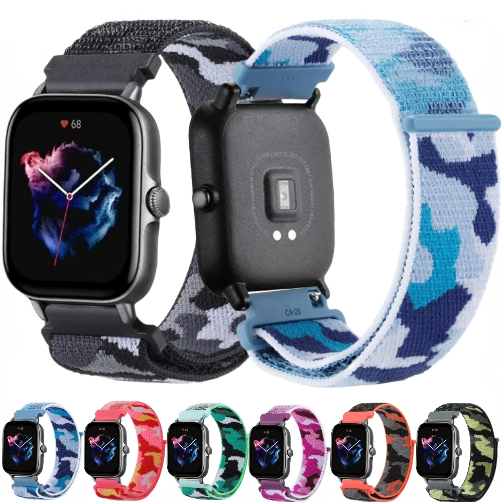 20Mm 22Mm Band For Amazfit Gts 2/2E/3/4/Gts 2 Mini/Gtr 4/3/3 Pro/2/2E/47Mm Stratos 2 3 Nylon Bracelet Correa Amazfit Bip Strap