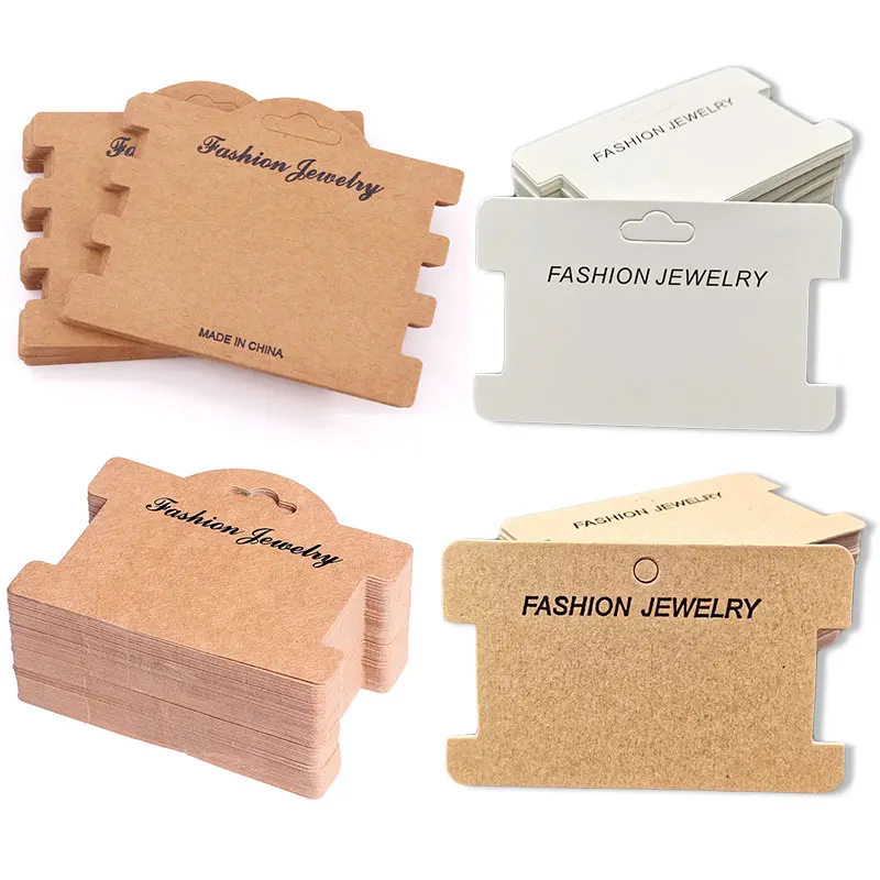 50pcslotKraftPaperPackingCardsfordiyJewelryDisplayCards