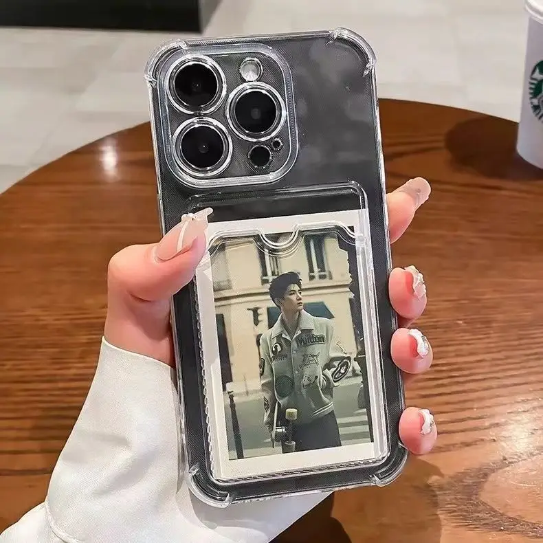 รูปสินค้า เคสใสใส่การ์ด รองรับ iPhone หลายรุ่น