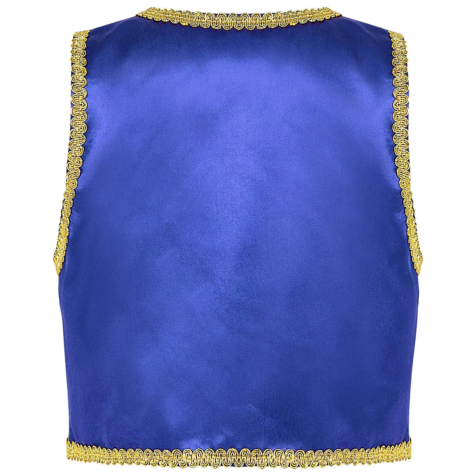 Boys arabian costume Children Boys Arabian Prince Costume Genies Vest Open Front Golden Genies Waistcoat Party Halloween Cosplay Fancy Dress Up