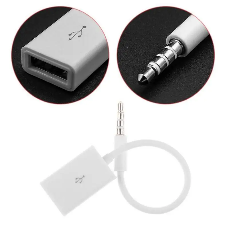 Cable convertidor USB Jack 3,5 para coche, adaptador de Audio auxiliar a USB,  Unidad de teléfono, disco U, MP3, accesorios - AliExpress