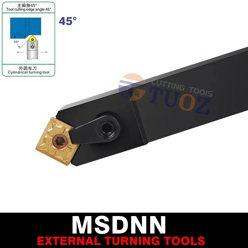 

TUOZ External Turning Tool MSDNN3232P12 MSDNN3232P15 MSDNN3232P19 MSDNN 3232P15 32MM Turning Lathe Tool Holder for SNMG Inserts