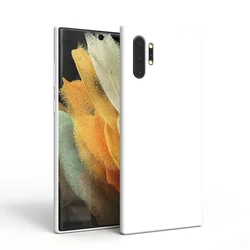 Silky Silicone Soft - Touch Back Protective Case - Note10Plus (White)