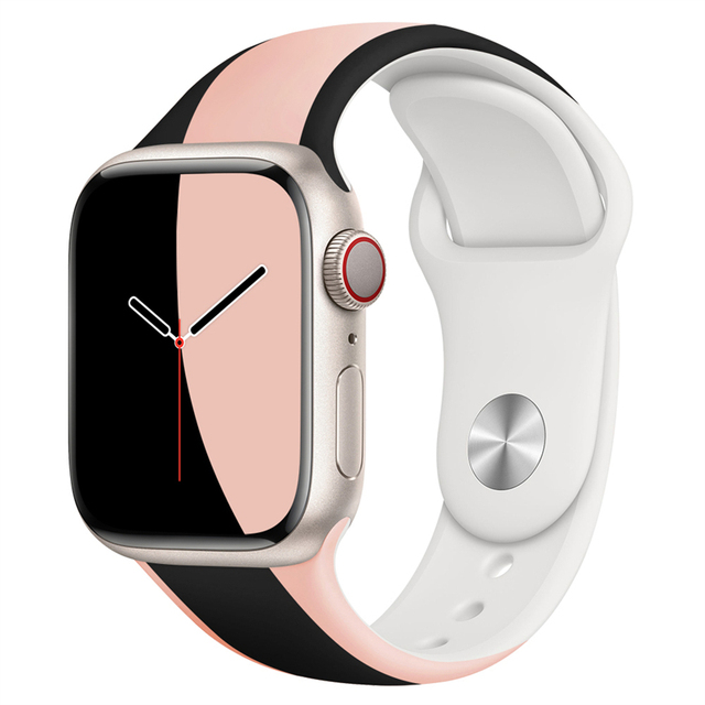 Silicone Strap for Apple Watch Band 45mm 44mm 42mm 40mm 41mm 38mm Rubber Sport watchband belt bracelet iWatch 7 6 5 4 3