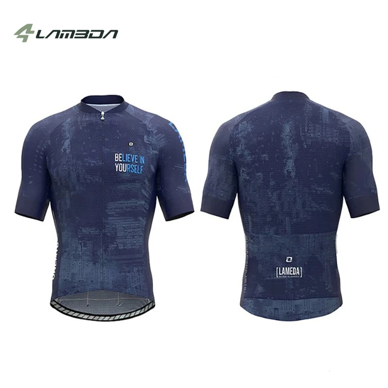 Lameda Fietsshirt voor heren, korte mouwen, zomer, Rennrad met zakken, ademend, sneldrogend, elastisch, MTB-shirt, fietsshirt met korte mouwen voor wielrennen, sport, zwart, L