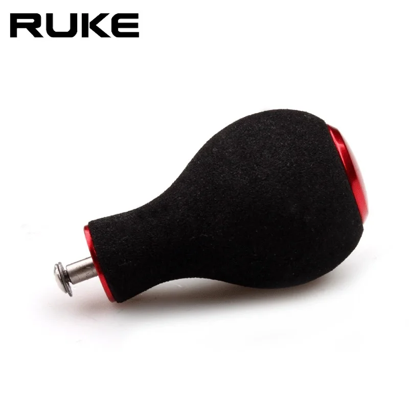 Ruke New1pc Fishing Reel Handle Knob Rocker Accessory Materails EVA Include Metal Shaft With 2pcs Bearing  4pcs Washers Reel DIY