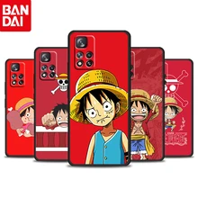 

ONE PIECE Red Luffy For Redmi 10 9 9C 9A 8 8A 7 7A 6 6A 5 5A 4X 5G Prime Pro Plus Soft Silicone Black Phone Case Funda