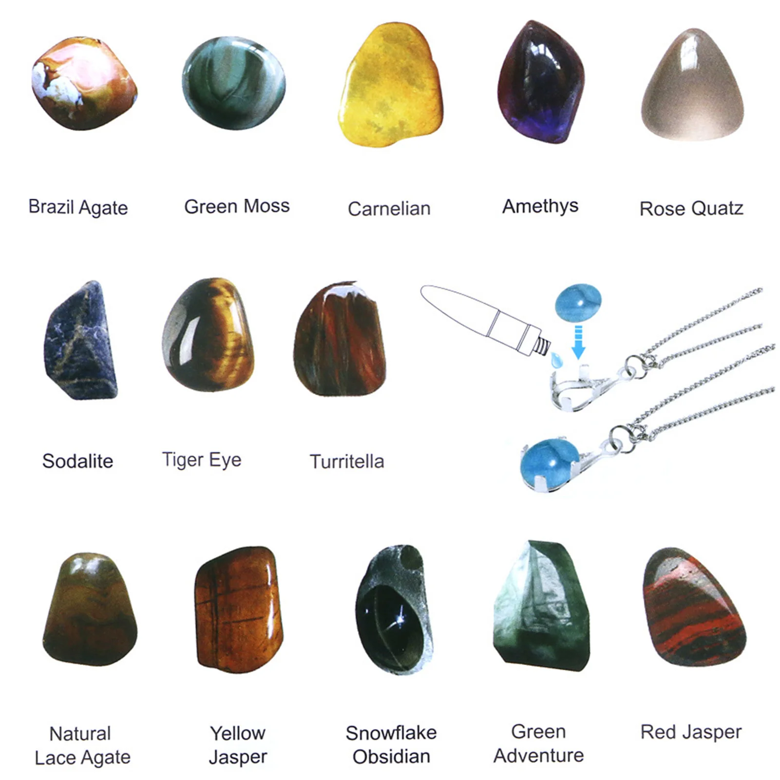 Rock  Kit  Electric  with Rough Gemstones Polishing Grits for Adult Kids 100‑240V 5